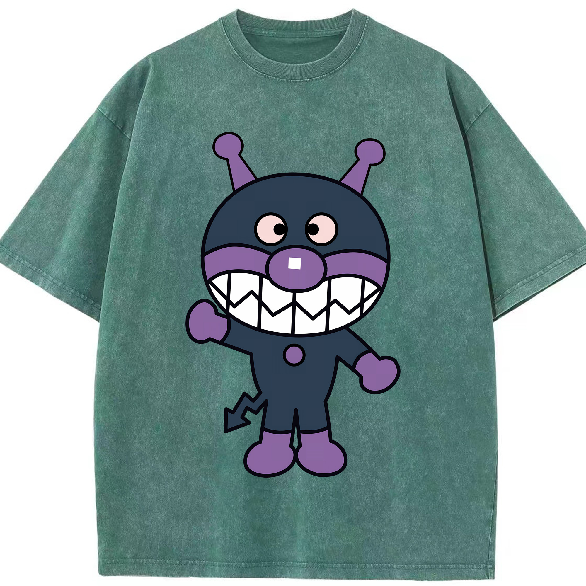 （画像用） アンパンマン Anpanman 綿100% ヴィンテージ風 半袖Tシャツ（フロントプリント）